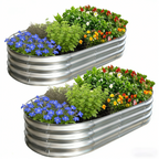AmazStove Galvanized Raised Garden Bed Kit, Planter Garden Boxes Outdoor