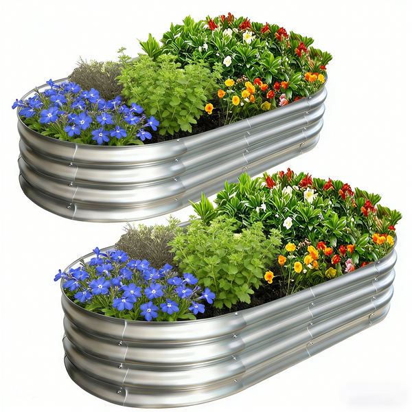AmazStove Galvanized Raised Garden Bed Kit, Planter Garden Boxes Outdoor