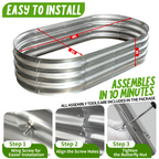 AmazStove Galvanized Raised Garden Bed Kit, Planter Garden Boxes Outdoor