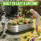 AmazStove Galvanized Raised Garden Bed Kit, Planter Garden Boxes Outdoor