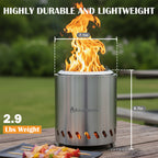AmazStove Tabletop Camping Stove for Outdoor Safe Burning Firepits