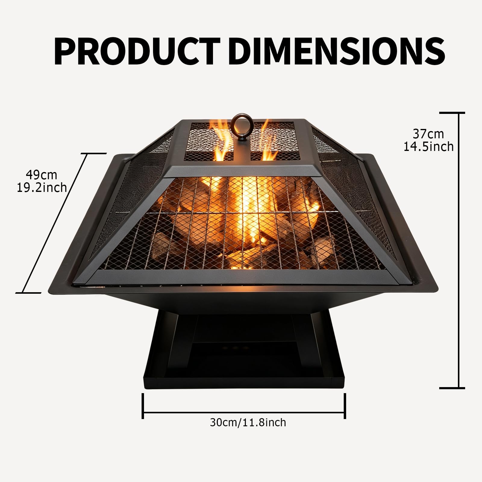 AmazStove Outdoor Wood Burning Fire Pit for Backyard Patio Camping Bonfire BBQ