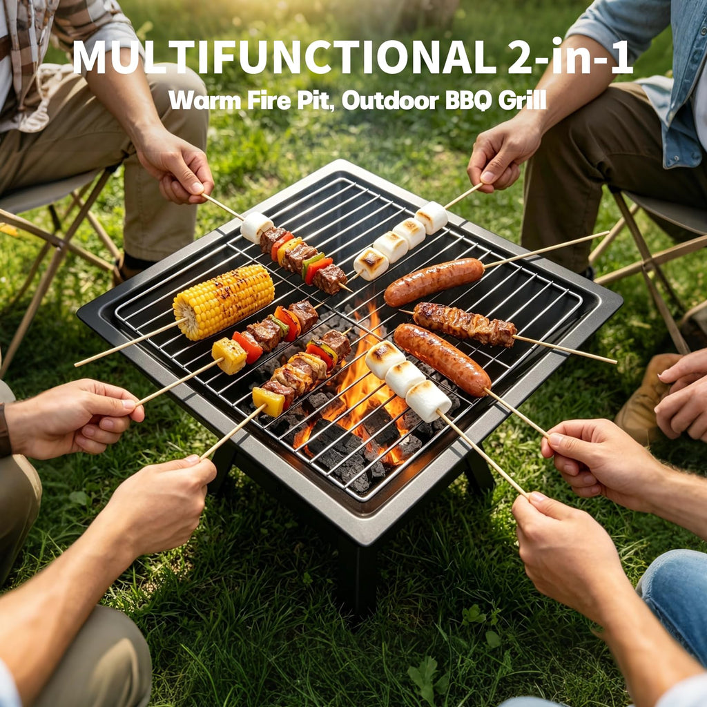 AmazStove Outdoor Wood Burning Fire Pit for Backyard Patio Camping Bonfire BBQ