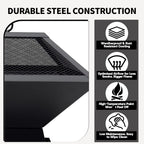 AmazStove Outdoor Wood Burning Fire Pit for Backyard Patio Camping Bonfire BBQ
