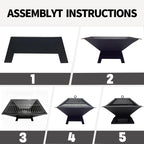 AmazStove Outdoor Wood Burning Fire Pit for Backyard Patio Camping Bonfire BBQ