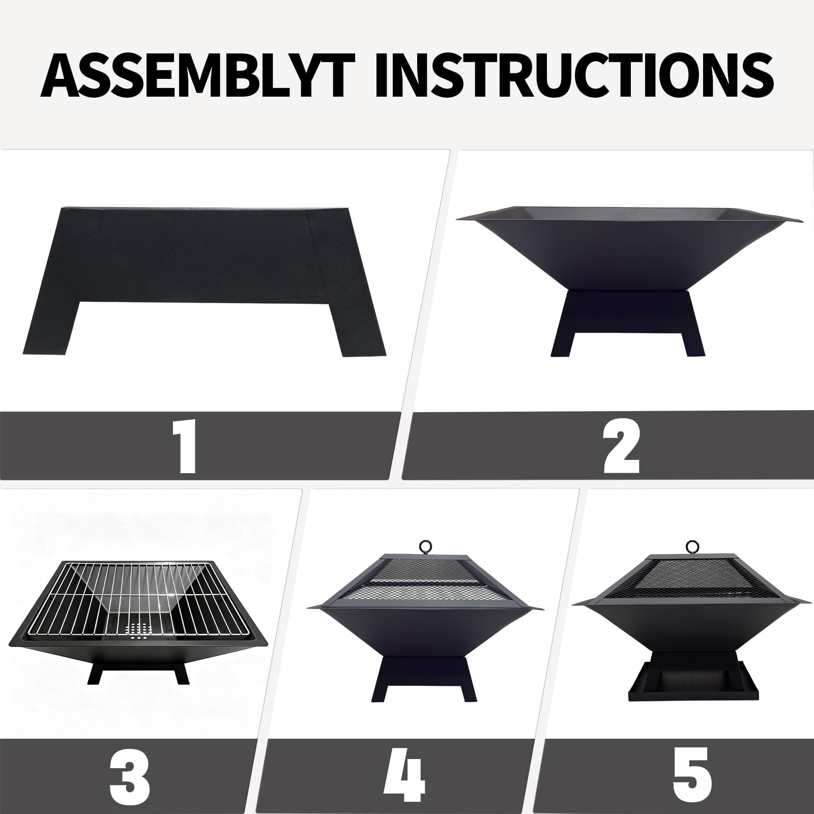 AmazStove Outdoor Wood Burning Fire Pit for Backyard Patio Camping Bonfire BBQ